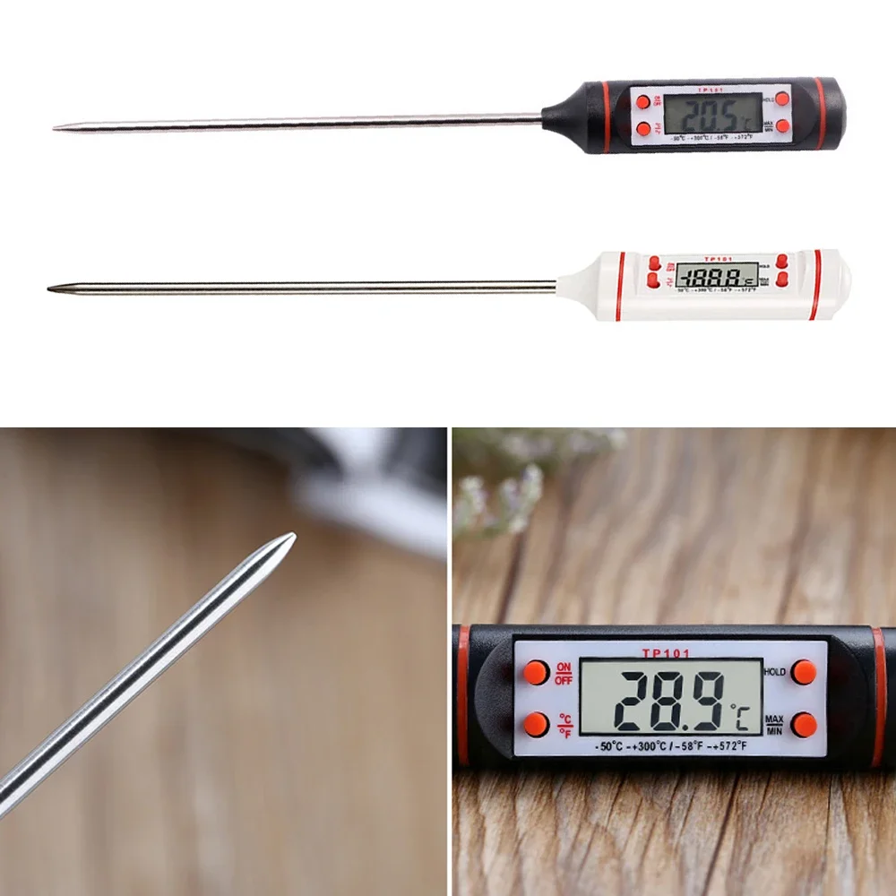 Car Air Condition Outlet Needle Type LCD Digital Gauge Check Kitchen Thermometer Range minus 50 to zero above 300 degrees Tool