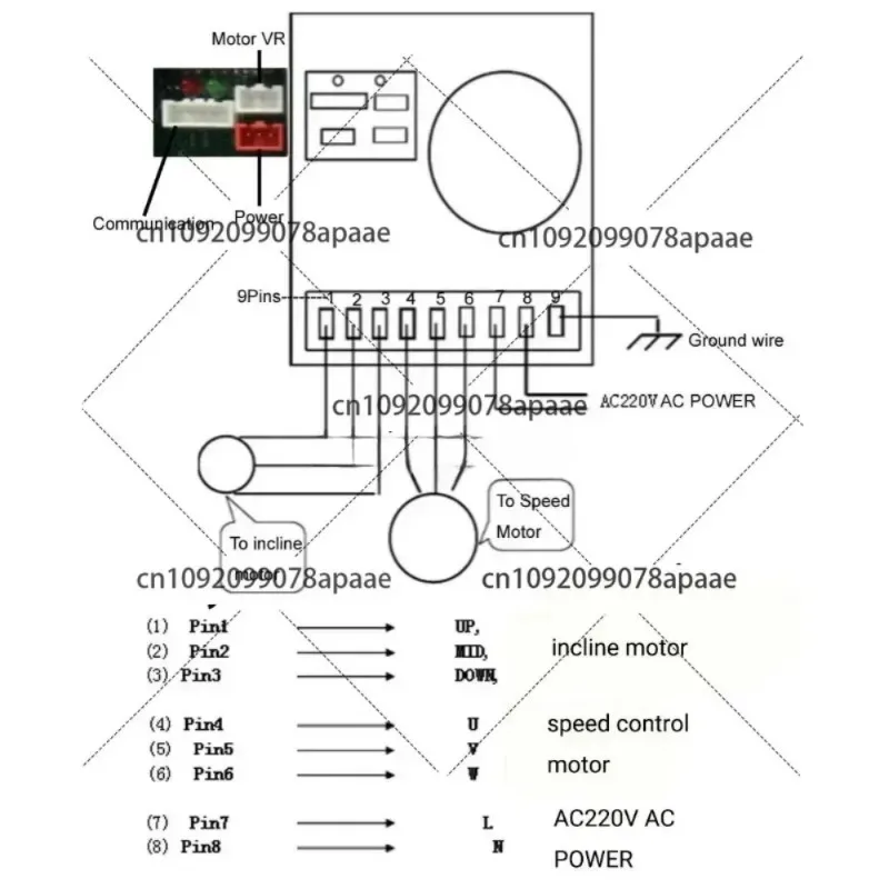 Controlador Universal para Motor de Caminadora, 1100W, 220V, Placa de Fuente de Alimentación Inverter, Piezas de Repuesto para Motor de Caminadora