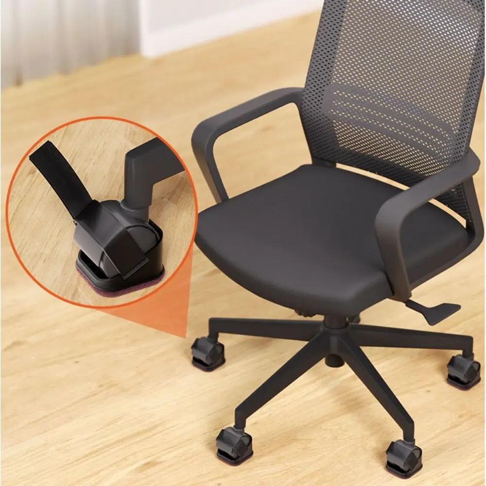 

5pcs Soft Felt Bottom Furniture Pads Anti-Aging Heavy Duty Roller Pads Quiet Straps Design Furniture Floor Protectors