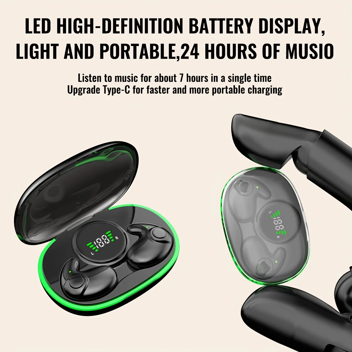 Ultra small mini wireless earphones, Invisible wireless sleep headphones, comfortable to wear, high-definition sound quality #5