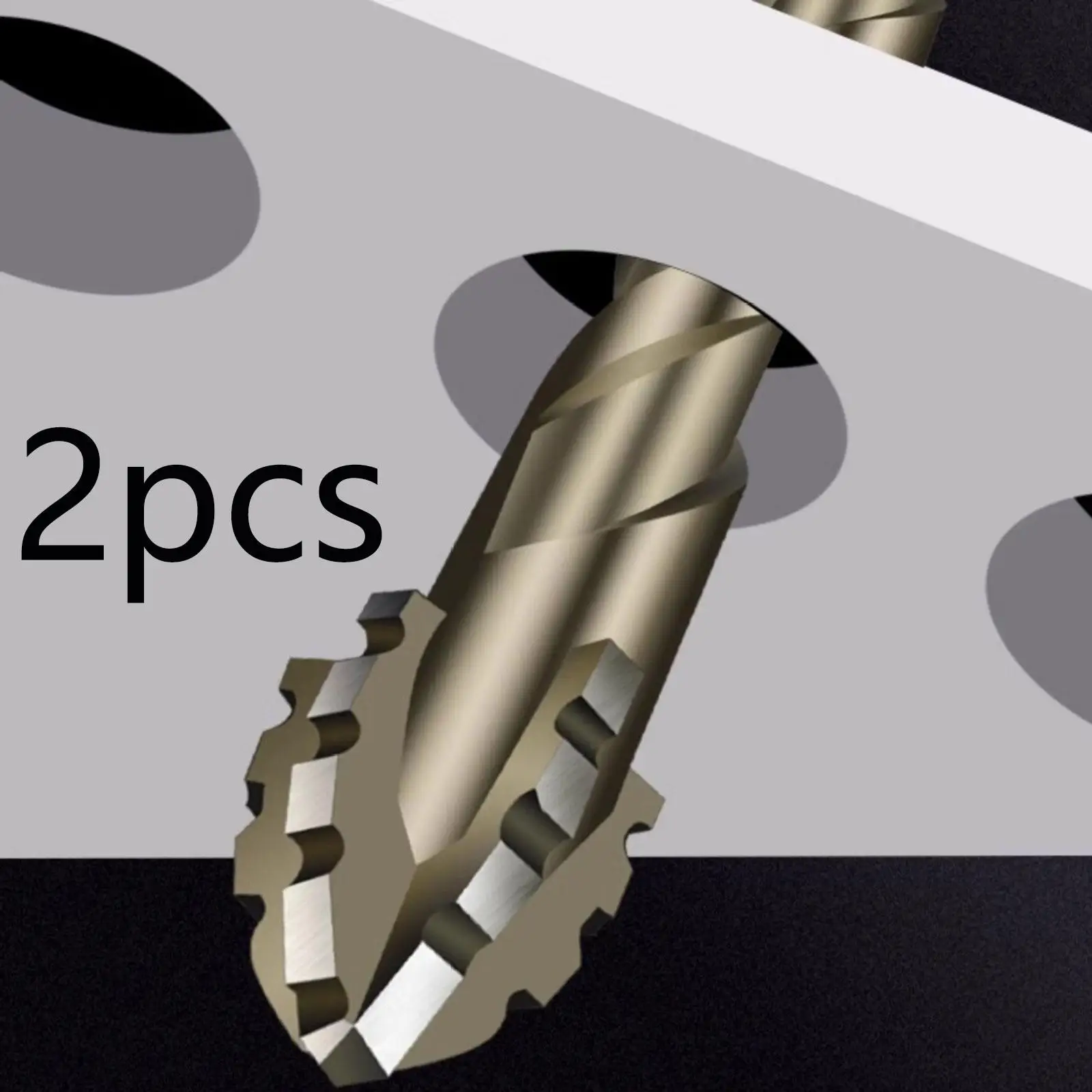 Four Edged Serrated Eccentric Drill Bit Set Carbide Tipped for Ceramic Brick Multipurpose Accessory Stable Holing Hex Shank