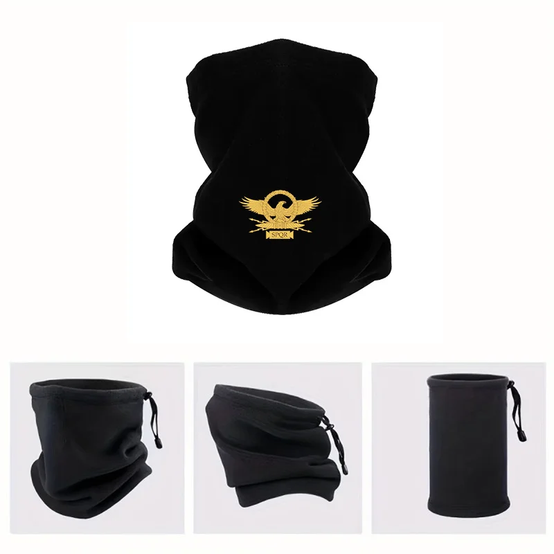 Golden eagle,laurel wreath,SPQR insignia Men Windproof Scarf Mask Neck Gaiter Hat Women cap Headgear Outdoor Keep Warm Winter Mu