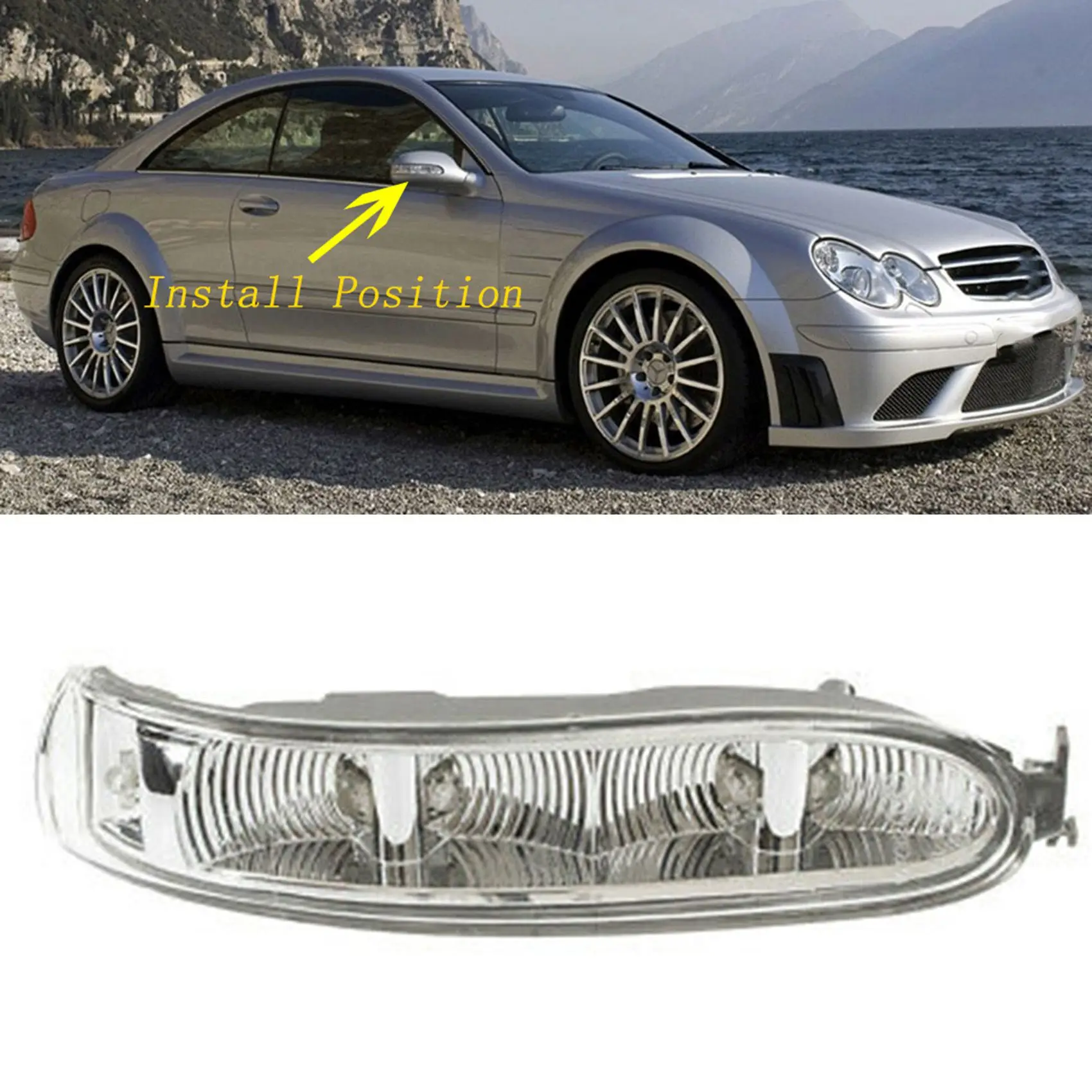 Car Right Side Mirror Lamp Turn Signal Light for Benz C209 W209 CLK200 CLK220 CLK240 CLK270 CLK280