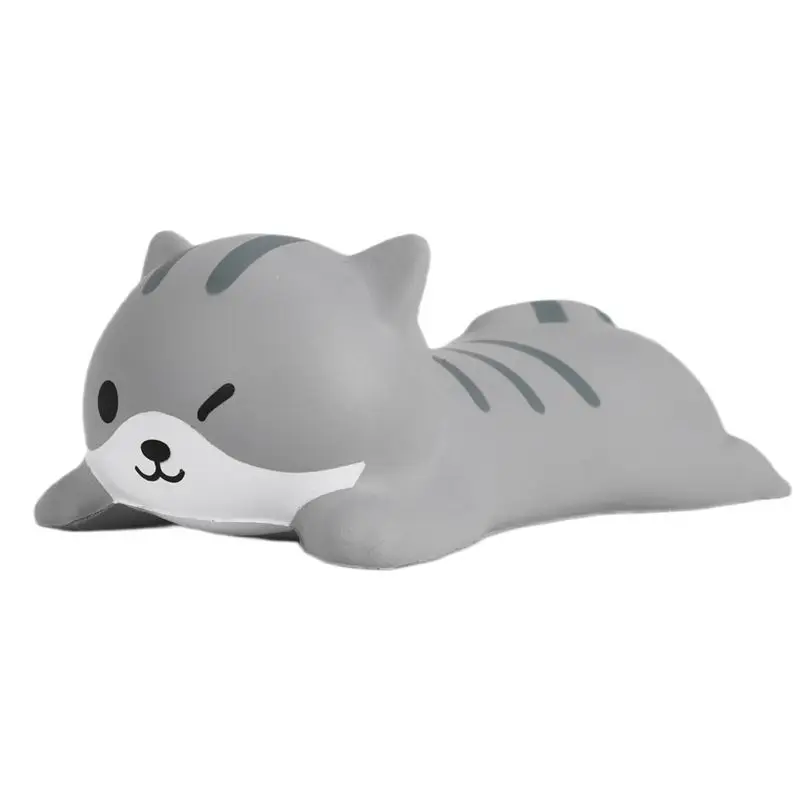 1 Piece Cute Wrist Rest Support Rest Slow Rising Squishy For Mouse Computer Laptop For Desk Ergonomic Grey-Cat