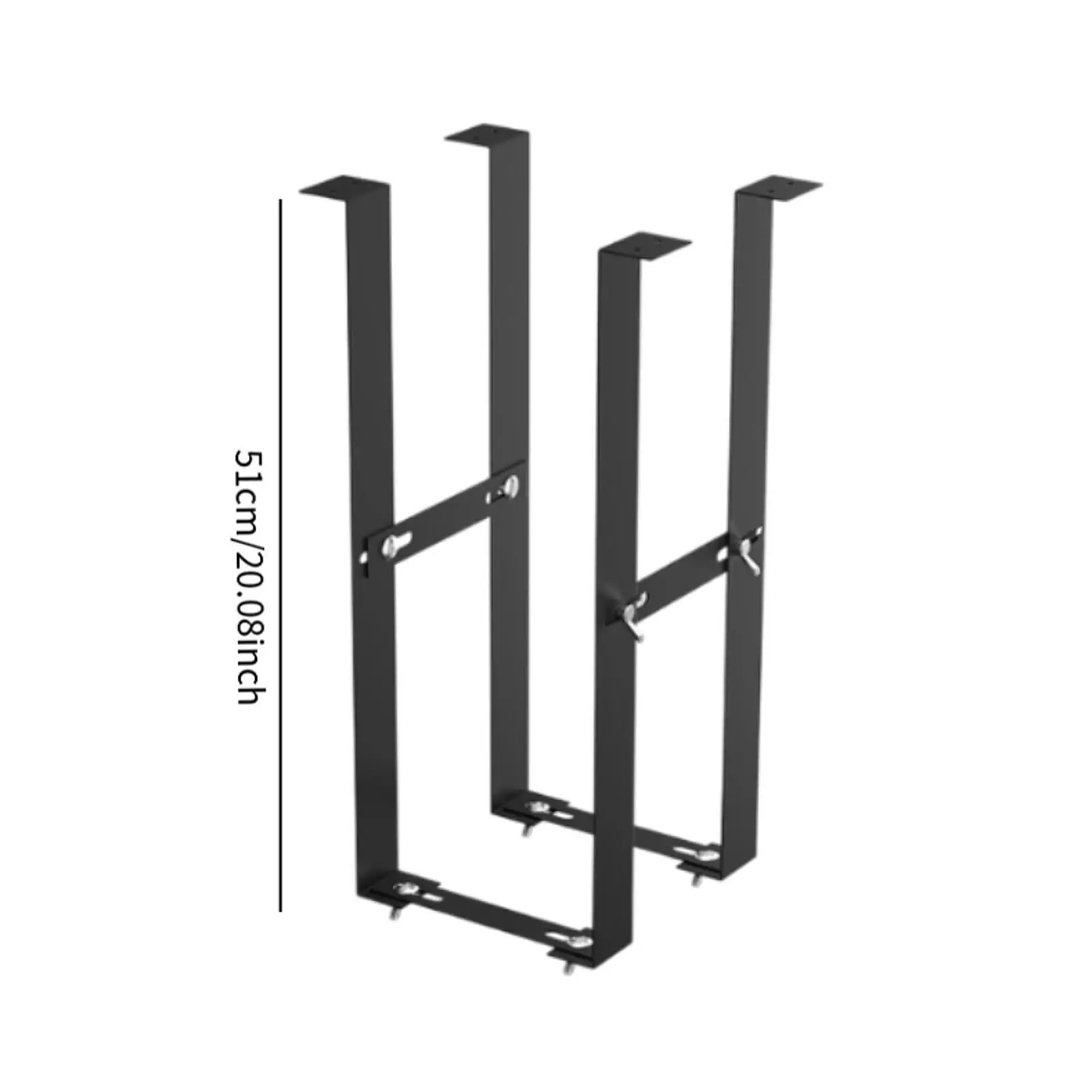 Width Adjustable Under Desk Computer Stand for PC Tower Case Holder Steel Hanging Bracket Fit 19-25cm Strong Support Desk Clamp
