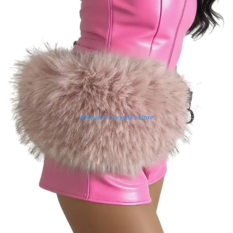 X4YC Kunstfelle PU Taillenmieder Gürtel Elegantes Taillenzubehör für formelle Anlässe und Freizeitkleidung Damen Party Club