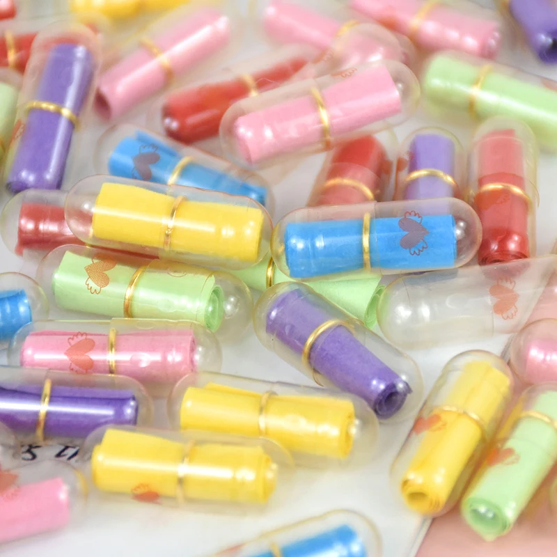 105pcs Mini Message Capsule Blank Roll Note Wishing Bottle Christmas New Year Birthday Wedding Party Valentine's Day Gift Easter