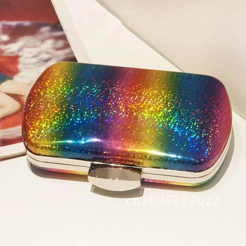 

Rainbow Bag for Women Handbag Summer Evening Luxury Designer Sling Clutch 2024 Trend Body Quality Bags Unique High Purse Cross
