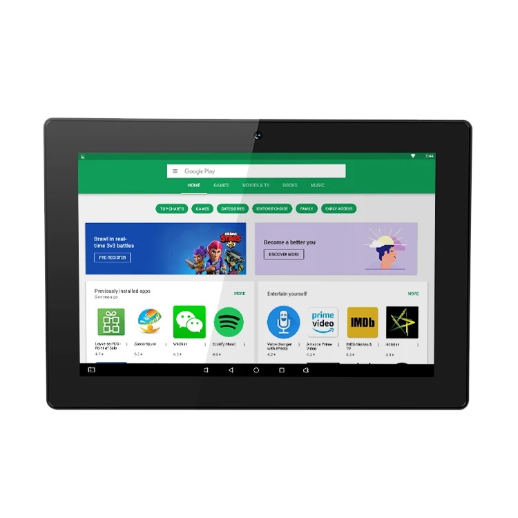 VESA Mounted RK3288 Android 8.1 POE Tablet Tablets 10 Inches Android Shockproof Industrial Tablet PC Wifi OEM 2GB Support 1-year