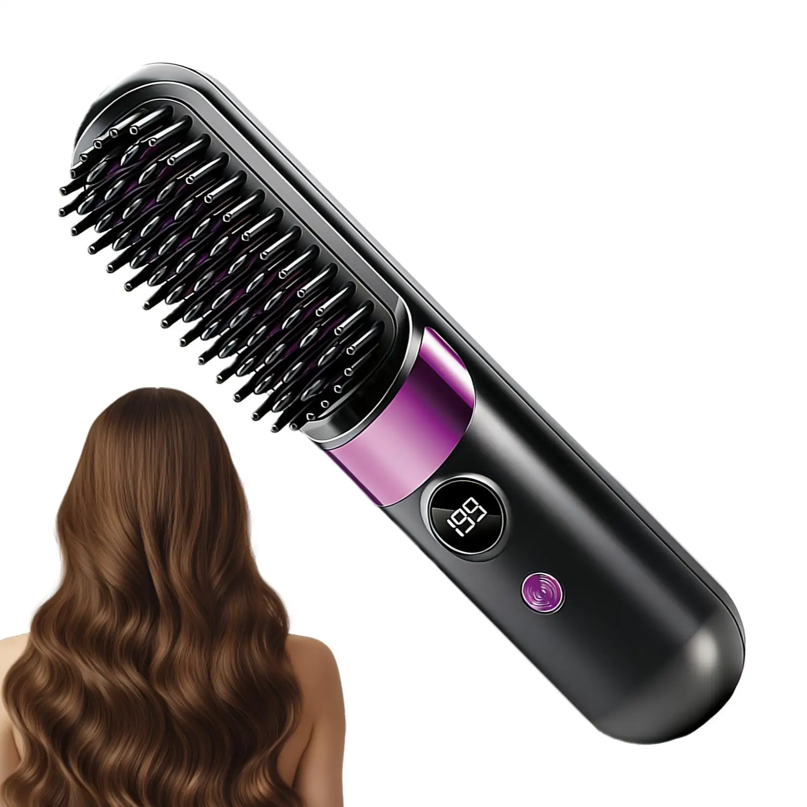 

Мини-щетка-выпрямитель для волос с ионизацией, горячая расческа для выпрямления волос, терморасческа для укладки волос