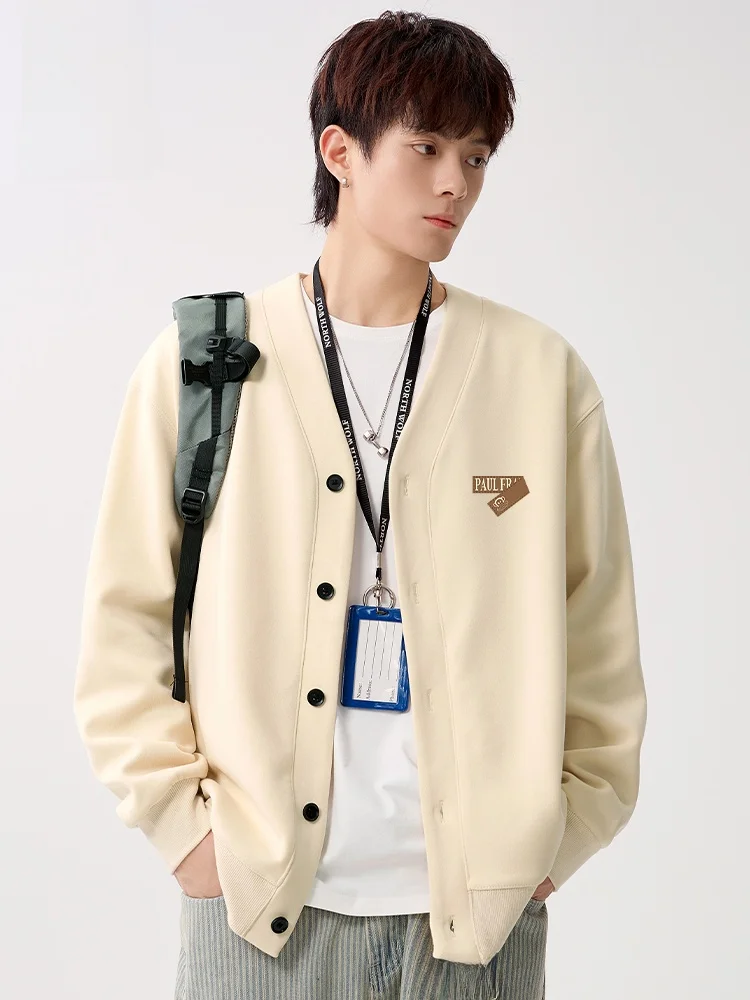 

Men's Knitted Cardigan Spring Long Sve V-Ne Pullover Faionable Casual Wear Cotton Polyester Blend