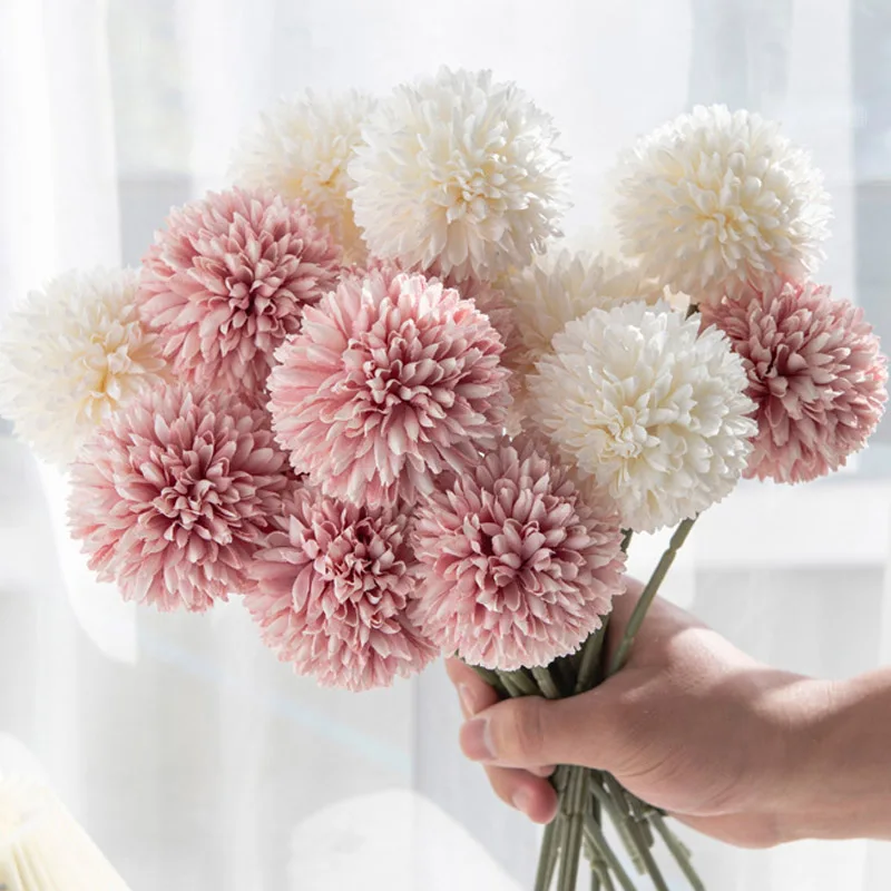 6 uds flores artificiales de diente de león para ramos de dormitorio en casa-perfectos para el hogar Oficina cafetería jardín fiesta decoración de boda