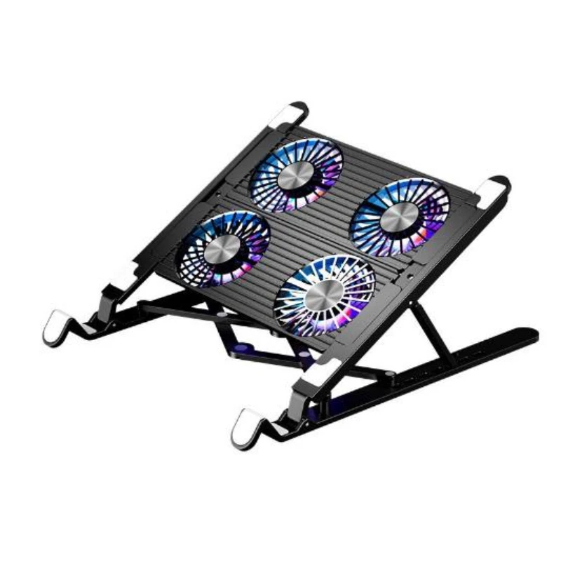 New Laptop Cooler Base Stand Foldable Laptop Cooling Pad Portable Adjustable Notebook Stand for 11-17.3 Inch with 2/4 Fans