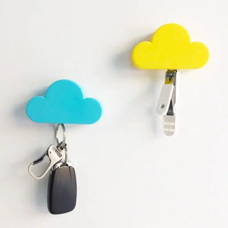 Magnetic Hooks Home Storage Holder Hooks Creative Cloud Shape Magnets Keys Securely Magnetic Hooks Wall-Mounted Key Holder Tools