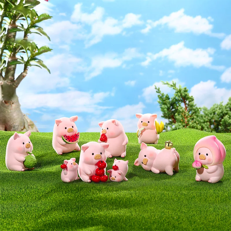 

Оригинальная коллекционная фигурка Shishang Sweet Pig Fruit Series Flocked Blind Box, декор для рабочего стола, игрушка, подарок для взрослых, оптом