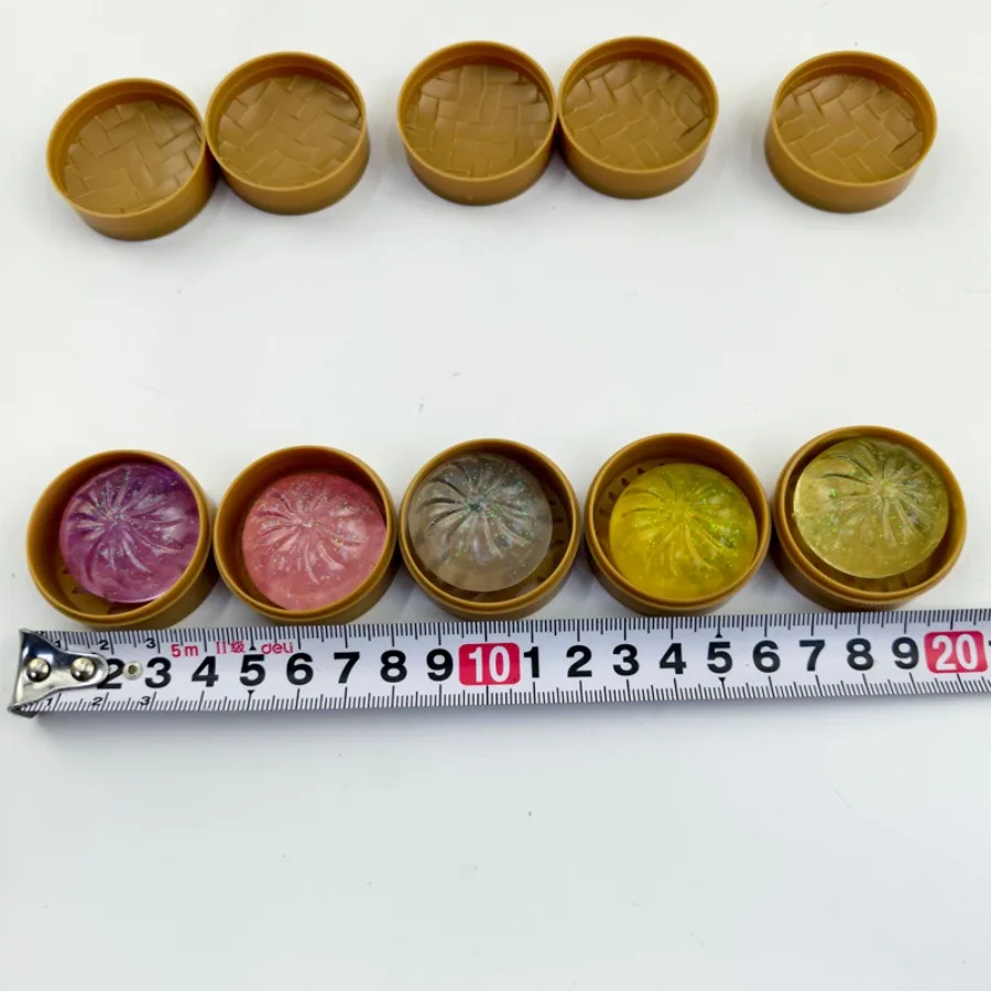 24 steamed buns, pinching and decompression toys, simulated food and toys, slow-rebound color blind box decompression toys - Detail 1