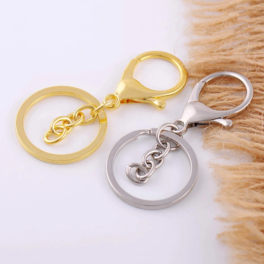 10Pcs Lobster Claw Clasps Key Chain Swivel Clasps Hook Clips Jump Ring Lobster Clasps Key Ring Loop for DIY Craft Jewelry Making