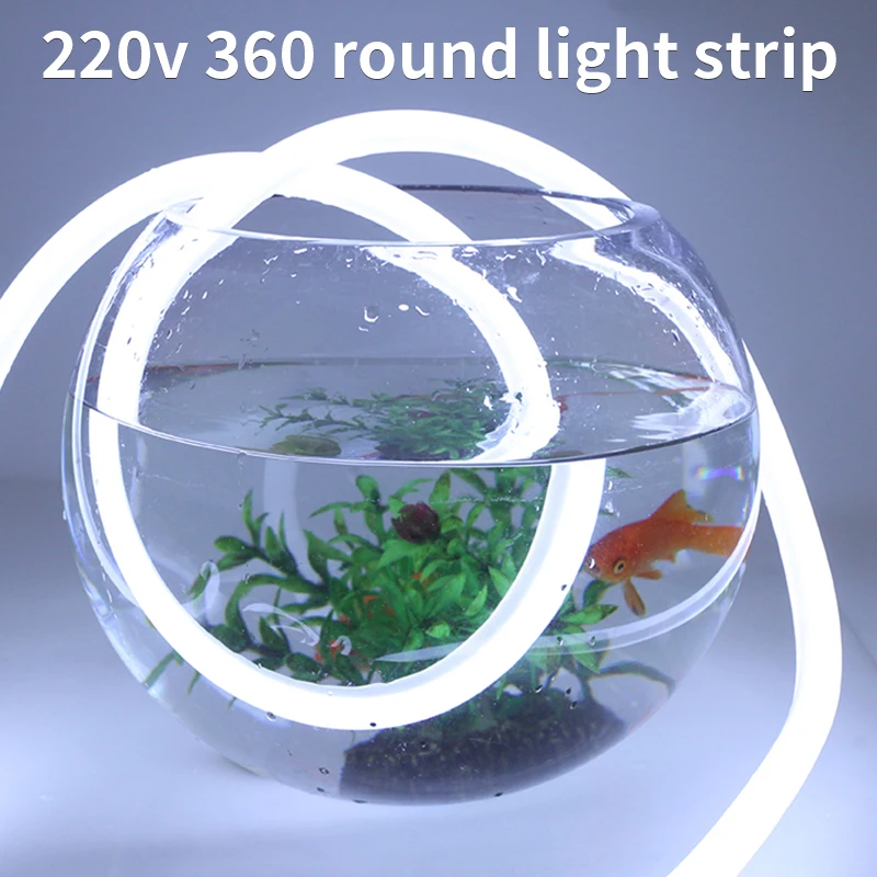 

360 Round AC 220V SMD2835 Led Neon Tube LED Strip Flexible waterproof IP68 Neon Strip Decorative Light