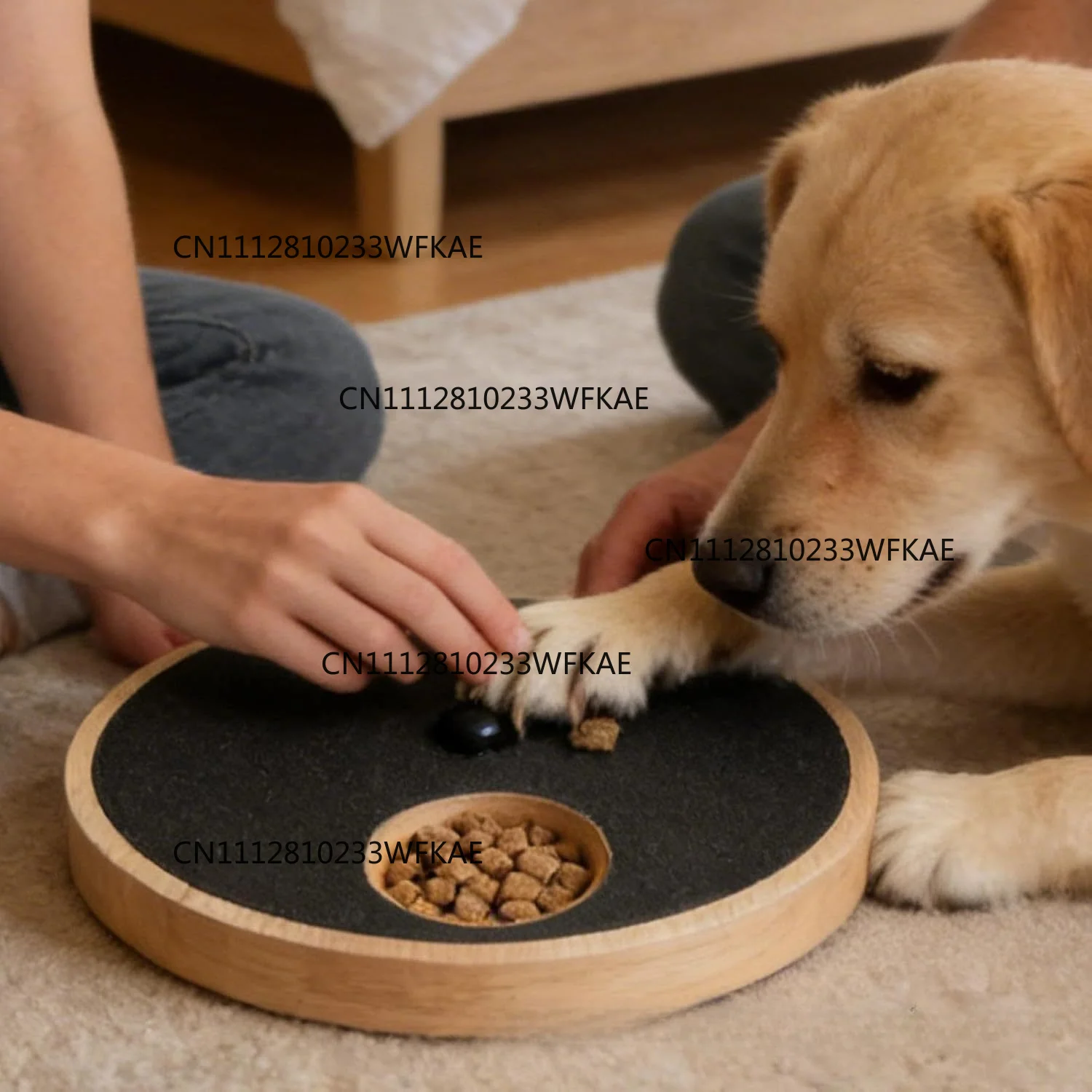 Wooden Dog Scratch Board Rotatable Dog Feeder Dog Claw Grinder Nail Scraper Pet Slow Food Board