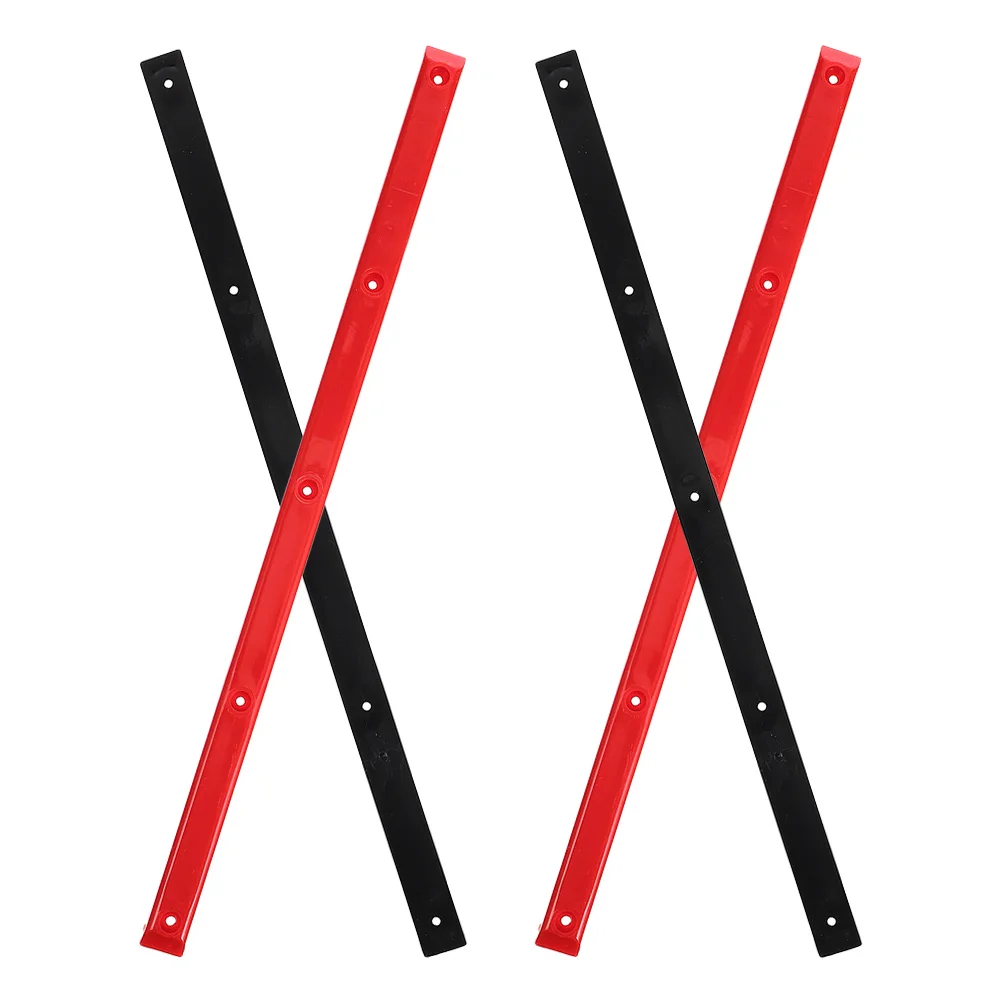 4개입 충돌 방지 스케이트보드 립 보호대 튼튼한 플라스틱 스트립 보드 보호용 장기간 사용 가능 스케이트보딩