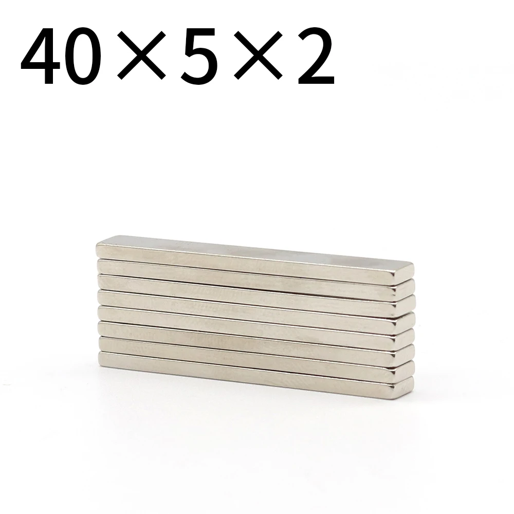 5/10/20/50 Pcs 40x5x2 Block NdFeB Neodymium Magnet N35 40mm x 5mm x 2mm Super Powerful imanes Permanent Magnetic 40*5*2