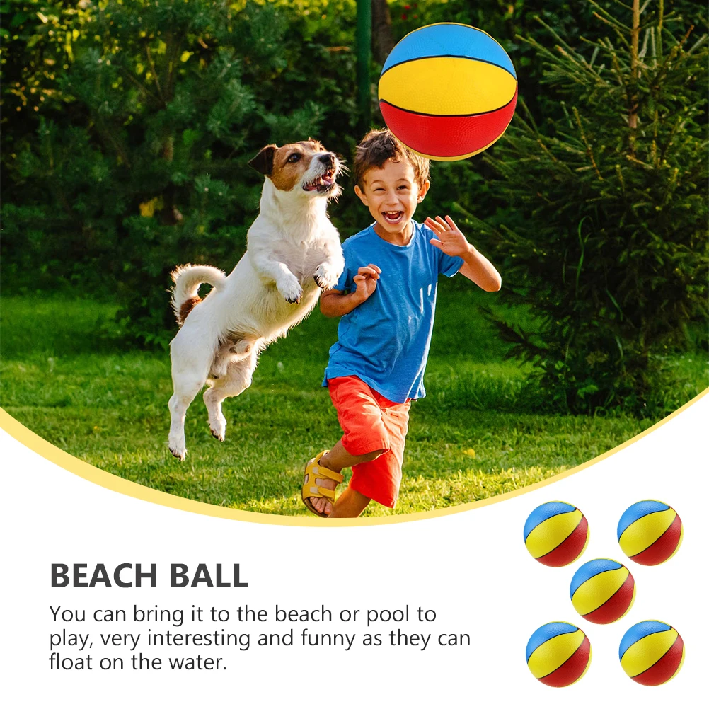 

5pcs Inflatable Small Balls PVC Beach Toys Summer Toy Floating Play Games Easy Inflate Deflate Storage