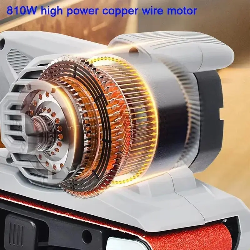 Szlifierka taśmowa HBS78B, szlifierka przenośna, szlifierka płaska z zbiornikiem, mała polerka, szlifierka do drewna, szlifierka domowa na papier ścierny.