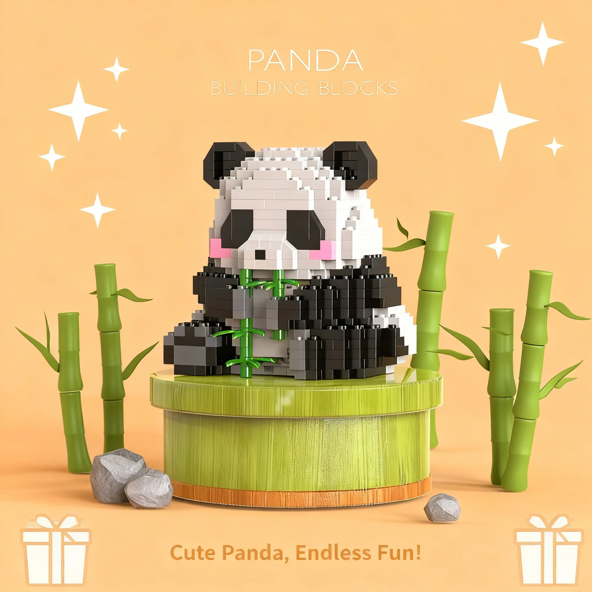 

MINI Chinese Style Animal Panda Building Block Creative DIY Educational Toys Model Bricks Assemable Cute For Children Boy