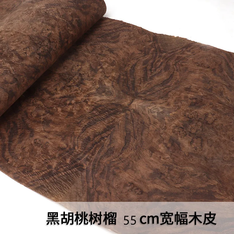 

Reconstituted Natural Genuine Black Walnut Burl Cluster Blister Wood Veneer Slice 55x250cm 0.25mm Thick Backing Kraft Paper Q/C