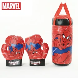 Disney Marvel Spiderman Boxing Gloves Sandbag Suit Anime Peripherals Spider-Man Outdoor Sports Toys for Kids Boys Birthday Gifts