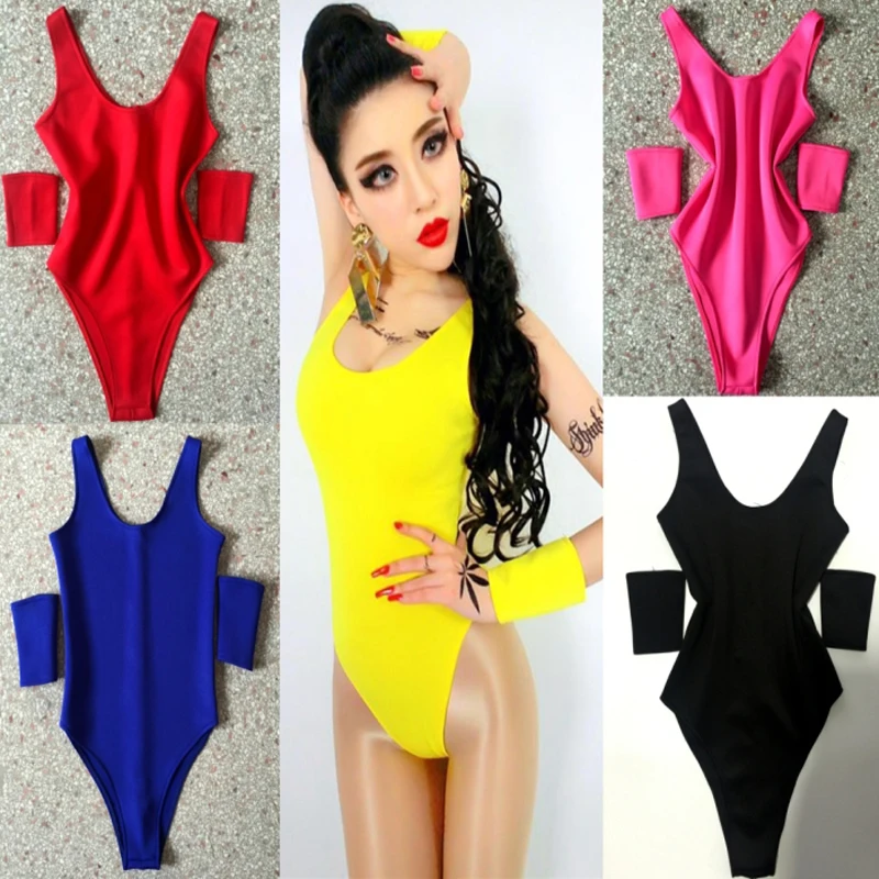 

Bar Nightclub Multicolor Bikini Gogo Dancer Costumes Sexy High Fork Bodysuit Pole Dance Clothing Rave Outfit Stage Wear XS2958