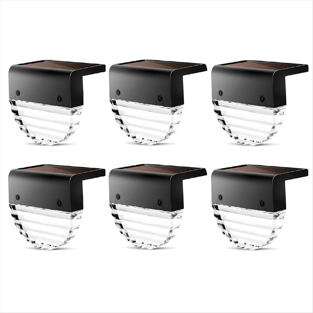 AA19 Solar Wall Lamp Deck Lamp Outdoor Wall Lamp Home Waterproof Courtyard Garden Layout Balcony Yard Ladder Fence 6PCS