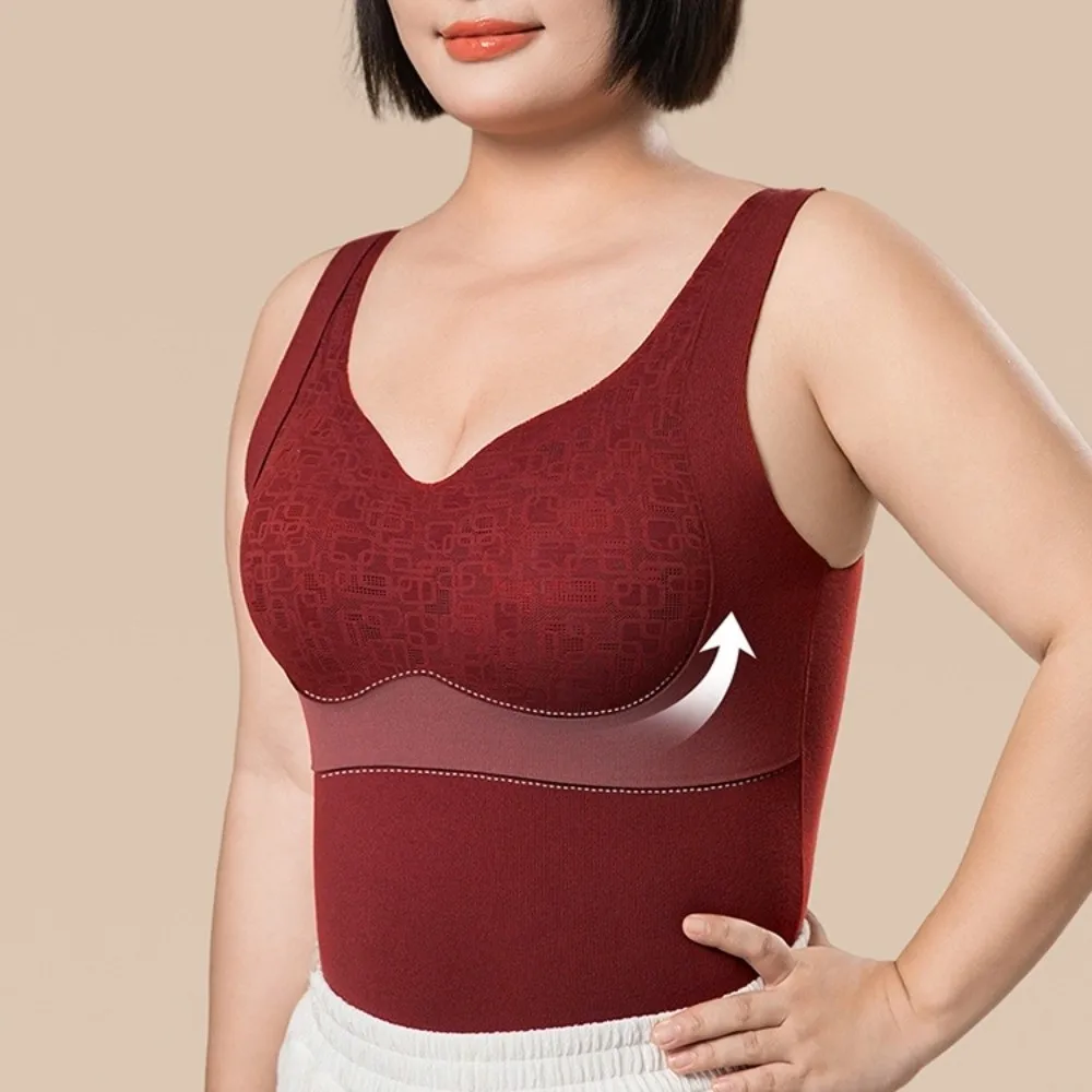 

Шерстяная смесь M-XXXXL, размер, женский теплый жилет, нижняя рубашка, однотонный жилет с нагрудником, мягкий удобный жилет для похудения