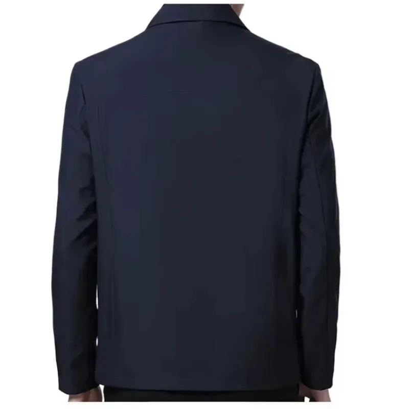 Custom Design Man Jackets Casual Loose Flip Collar Zipper Spring Autumn Jackets for Men