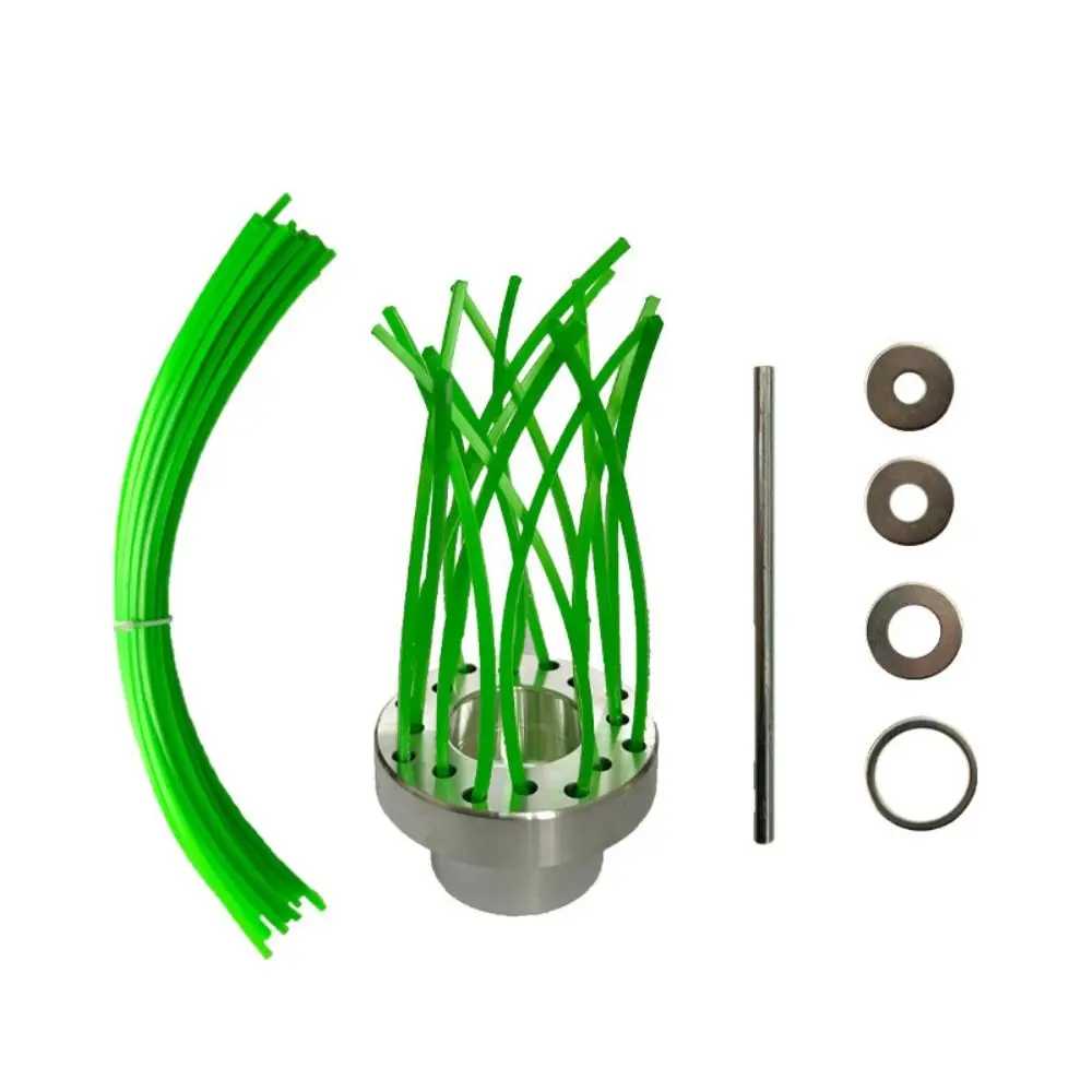Aluminum Alloy Aluminum Porous Lawn Head 32 Square Grass Ropes 3 Discs Lawn Cutter Head Mowing Line Replacement Parts