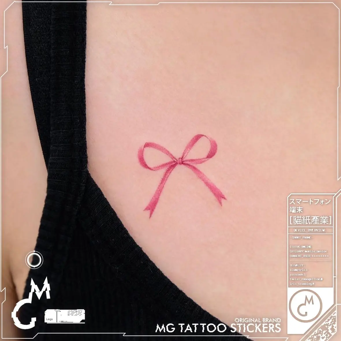 

Pink Bowknot Temporary Tattoo Arm Art Lasting Fake Tattoo for Woman Clavicle Sexy Tattoo Sticker Waterproof Tatuajes Temporales