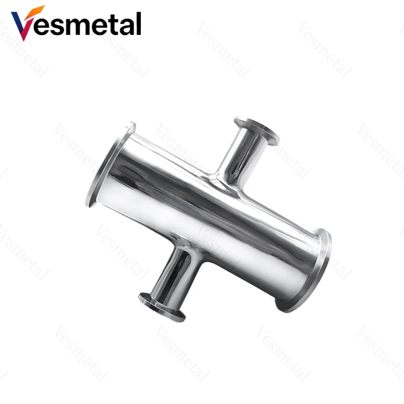 KF16 KF25 to KF40 KF50 Vacuum Variable Diameter Cross Flange Tube Fast-installation NW Vacuum Four-way Joint Vacuum Fitting