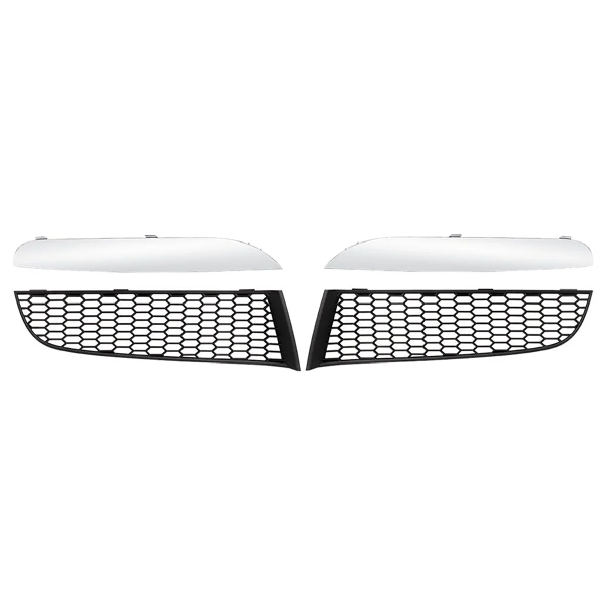 For 7 Series F01 2009-2015 Front Lower Bumper Grille Kit Replace 51118047727 51118047728 51117903673 51117903674 B