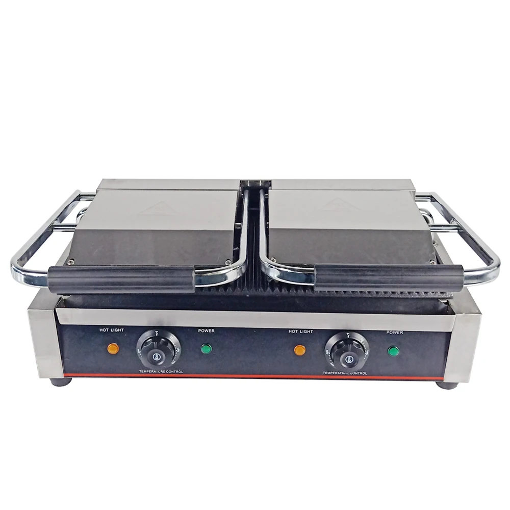 Surprise Price Commercial Stainless Steel Non-Stick Electric Contact Flat Top Grill - Sandwich Maker & Panini Press Griller