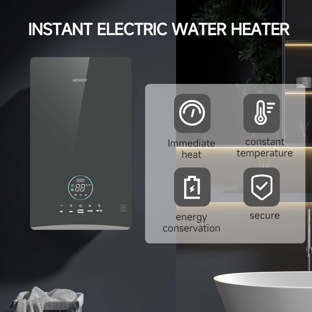 Whole House Domestic Tankless Electric Water Heater Instant Electric Water Heater Geyser for Shower