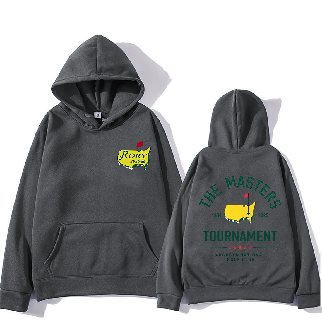 Rory Mcllroy Masters Style Printed Hoodie Men Womens 2025 White Fleece vintage clothing Fashion Long sleeve hip hop Sweatshirts