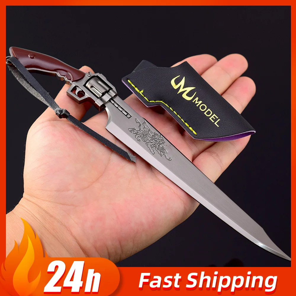 22 centimetri Fantasy Gioco Periferico Spada Lama Arma Gioco Spada Modello Tutti I Mestieri In Metallo Samurai Portachiavi Ornamento Collezione Giocattolo Regalo