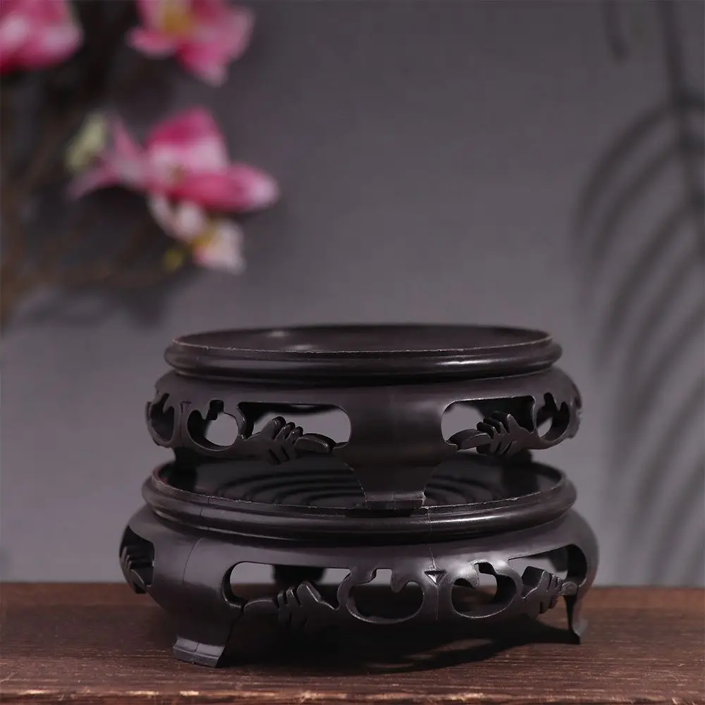 Creative Antique Flowerpot Base Bracket Plastic Pad Flower Tray Circular Bonsai Tray Decoration Accessories