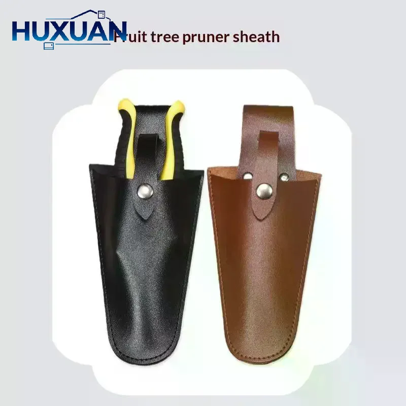 1Pc Gardening Pruning Tool Pouch Leather Tool Bag Electrician Waist Holder Portable Buckle Storage For Pliers And Trimming