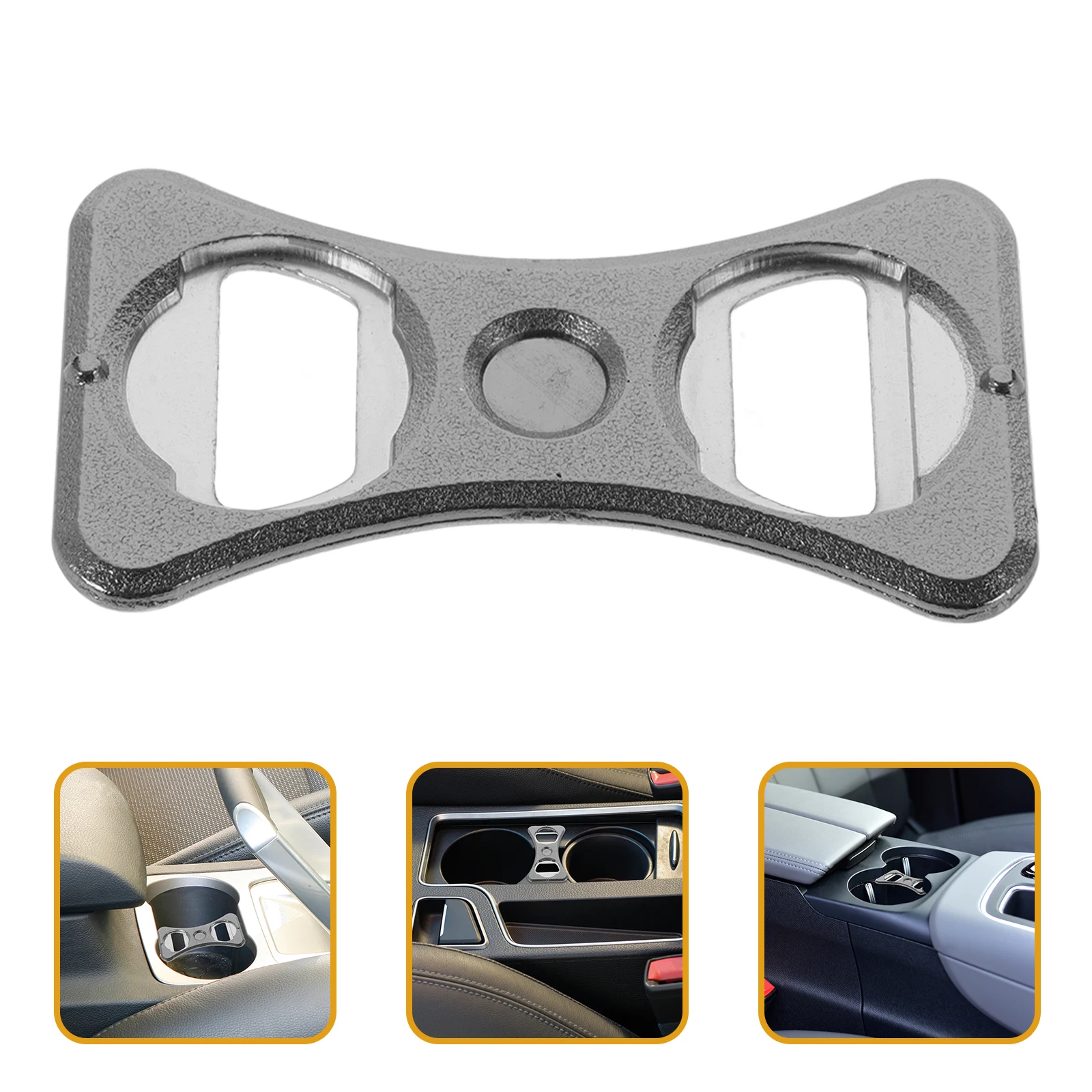 

Car Cup Holder With Bottle Opener Durable Metal Water Bottle Holder Auto Console Organizer Automotive Interior Accessories