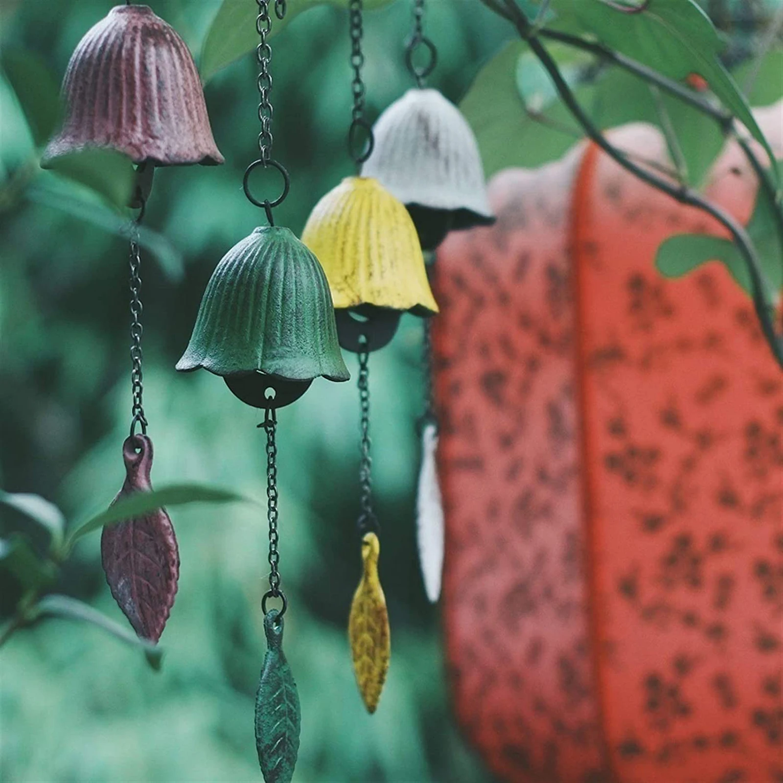 Vintage Metal Wind Chimes Multicolor Hanging Bell Pendant Corrosion-resistant Windbell Outdoor Balcony Home Indoor Retro Decor