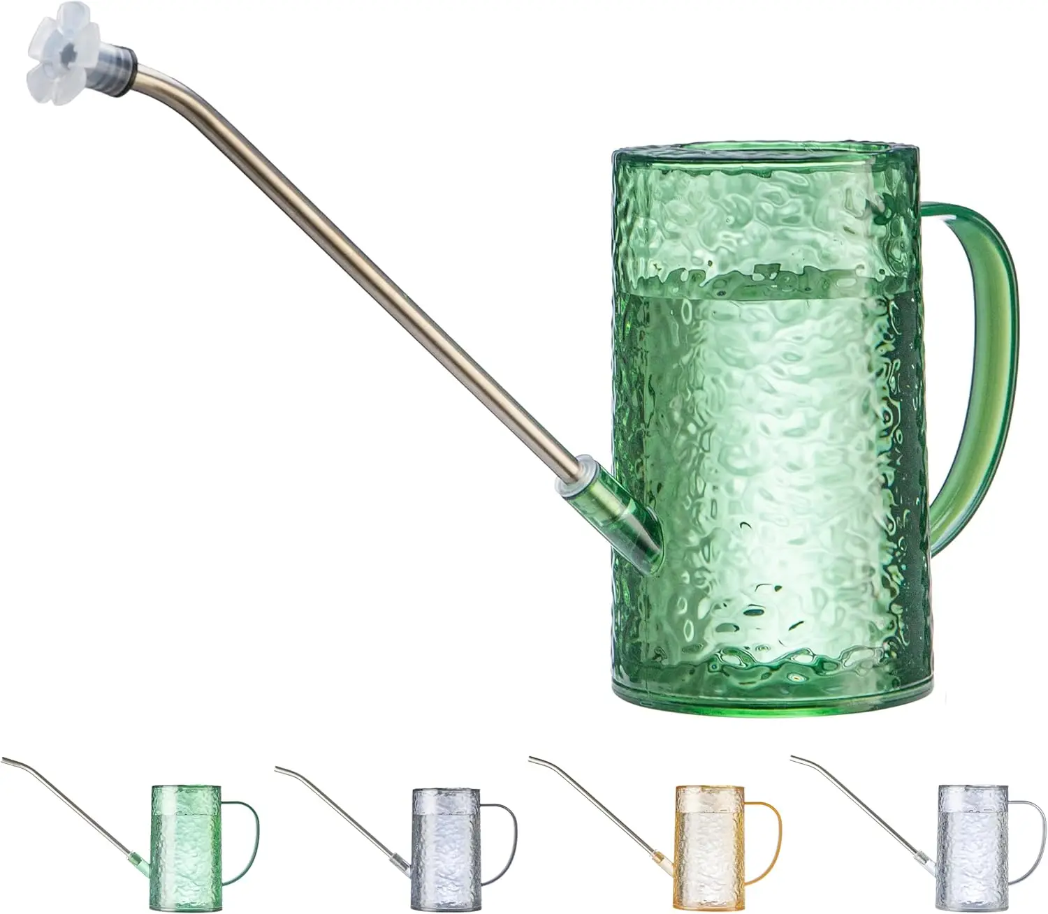

Small Watering Can for Indoor Plants - 34oz Leakproof Lightweight Pot with Long Spout & Bonus Shower Head, Indoor Watering Can