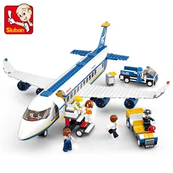 Sluban Block Aircraft Air Bus 0367 International Airport 0370 Air Ambulance 0371 cargo aircraft