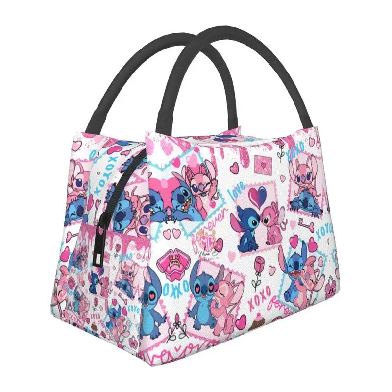 

Cartoon Anime Manga Stitch Insulated Lunch Bag for Women Portable Thermal Cooler Lunch Tote Office Picnic Travel