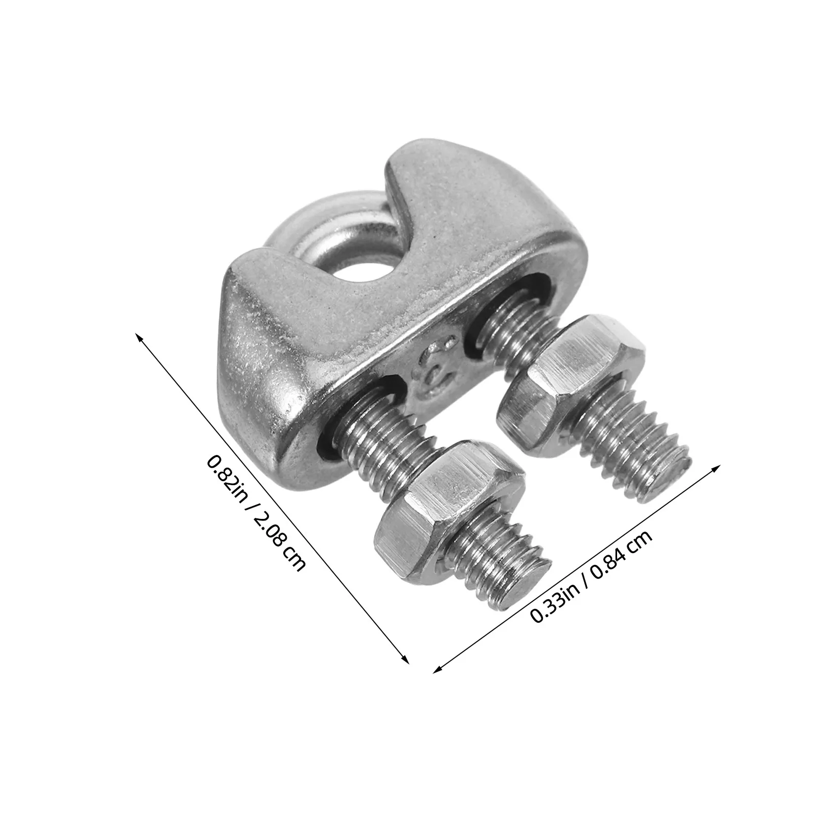 20Pcs Wire Rope Clamp Stainless Steel U-Bolt Saddle Fastener Cable Stop Locking Device Heavy Duty for Fencing Rigging Outdoor - view 4